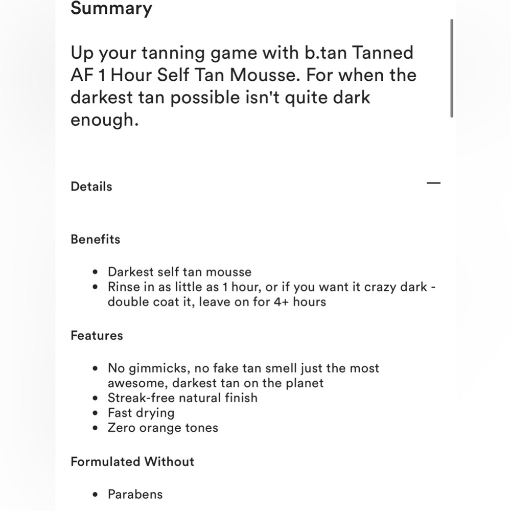 b.tan | tanned AF 200mL Bottle | Tanning Mousse Travel Darkest Color Self Tan 2 - Picture 9 of 13
